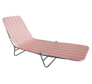 Reposera Basic too línea rosa/blanco