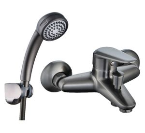Monomando de tina ducha Euro gun metal