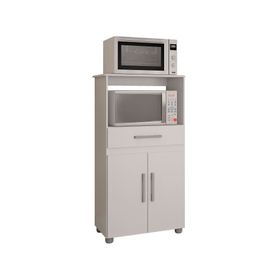 Mueble auxiliar horno-microondas 2 puertas 1 cajón blanco
