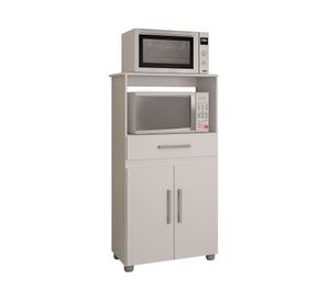 Mueble auxiliar horno-microondas 2 puertas 1 cajón blanco