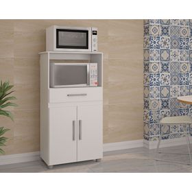 Mueble auxiliar horno-microondas 2 puertas 1 cajón blanco
