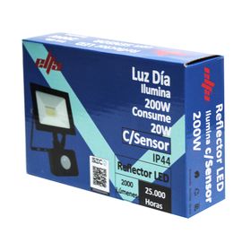 Reflector LED con sensor 20W luz fría