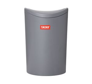 Basurero Basculante baño gris 6 lt