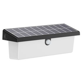 Aplique rectangular 100 lúmenes solar contra agua