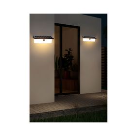 Aplique rectangular 100 lúmenes solar contra agua