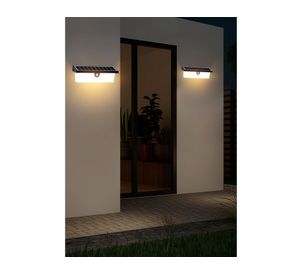 Aplique rectangular 100 lúmenes solar contra agua