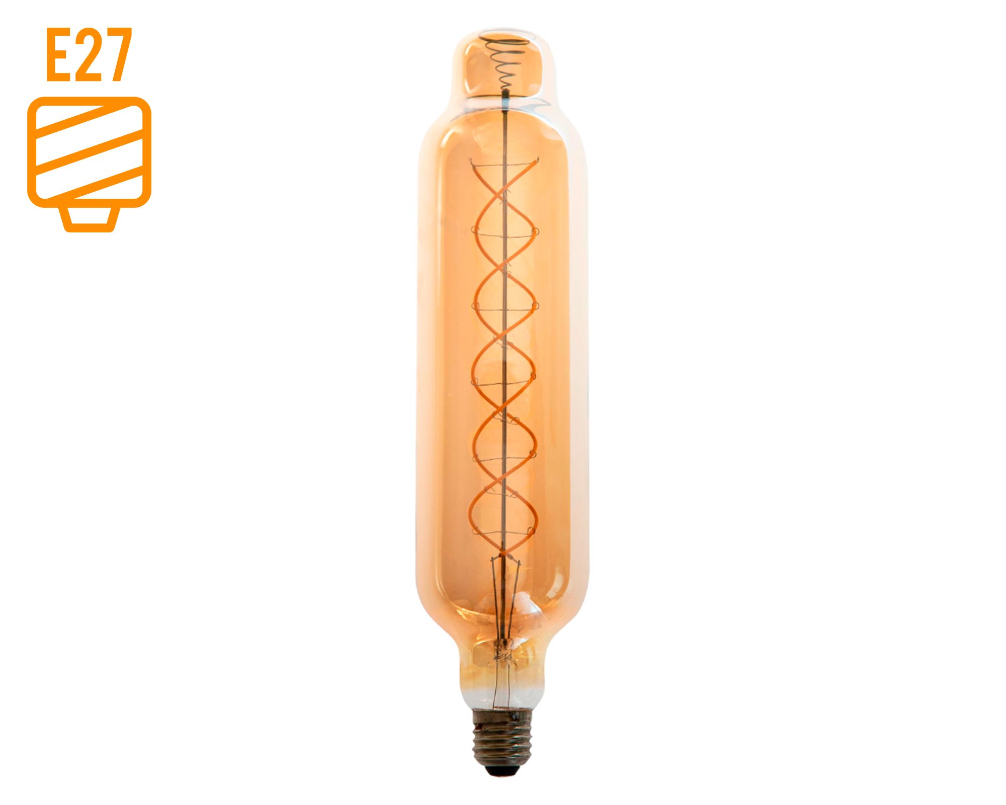 Ampolleta led T175 vintage 6W E27 luz cálida