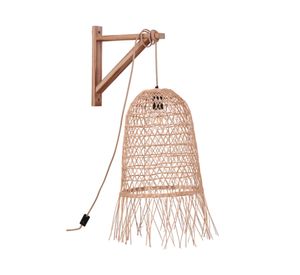 Aplique pared Fibra natural 1L E27