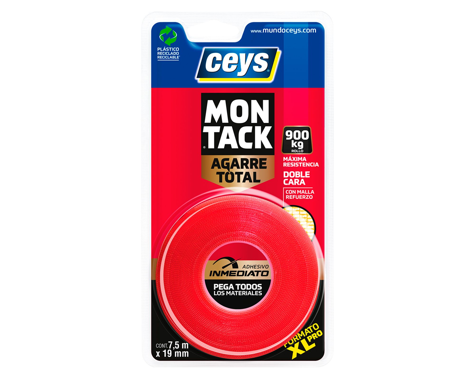 Ceys Montack Instant Grip Tape XL - 7.5m X 19mm Double Sided Tape For - View #5