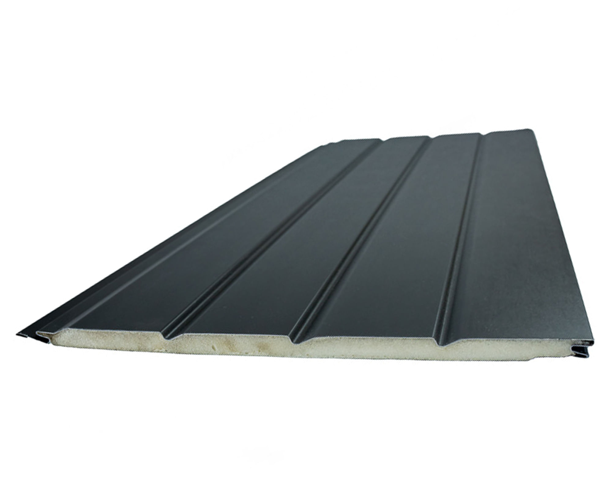 Siding metal 1.6x38x380 cm negro | Easy.cl