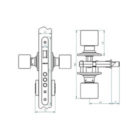 Cerradura embutir 205 acceso negro