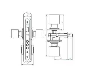 Cerradura embutir 205 acceso negro