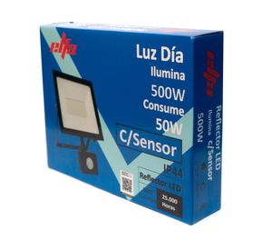 Reflector LED con sensor 50W luz fría