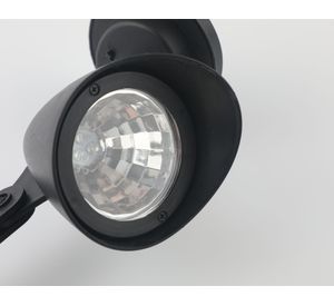 Estaca solar Foco LED 1 luz con batería recargable negro