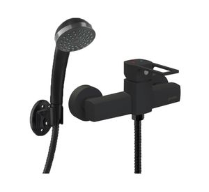 Monomando de ducha Alatri negro mate