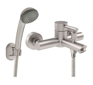 Monomando de tina ducha Nola gris satinado