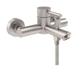 Monomando de tina ducha Nola gris satinado