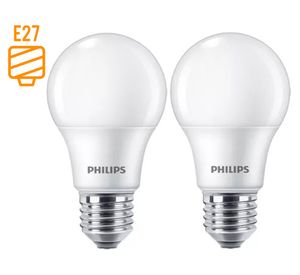 Pack 2 ampolletas led 10.5 W E27 luz fría EcoHome