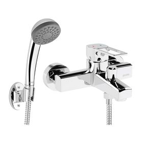 Monomando de tina ducha Alatri gris cromo