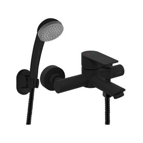 Monomando de tina ducha Bruna negro mate