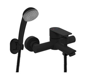 Monomando de tina ducha Bruna negro mate