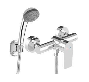 Monomando de ducha Bruna gris cromo