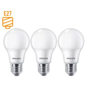 Pack 3 ampolletas led 13 W E27 luz cálida EcoHome