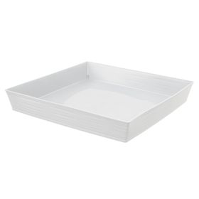 Plato Estilo piedra blanco 40x40 cm