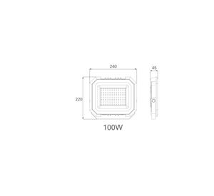 Proyector LED 100W 6500 K luz fría