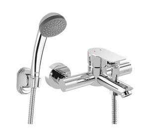 Monomando de tina ducha Bruna gris cromo