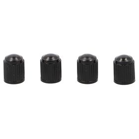 Tapa válvula PVC negro 4 un.
