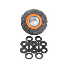 Grata 6" alambre ondulado para esmeril de banco