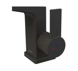 Monomando lavamanos Ridotti negro mate