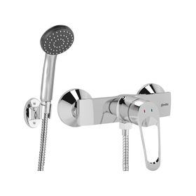 Monomando de ducha Belegra gris cromo