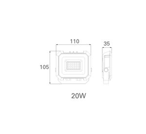 Proyector LED 20W 2700 K luz cálida