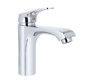 Monomando lavamanos Belegra gris cromo