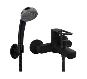 Monomando de tina ducha Verona negro mate