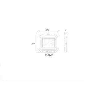 Proyector LED 150W 2700 K luz cálida