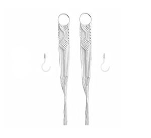 Colgadores Argolla de macrame blanco + 2 ganchos