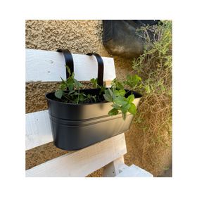 Macetero colgante XL 35 cm negro