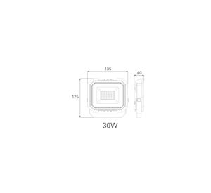 Proyector LED 30W 2700 K luz cálida