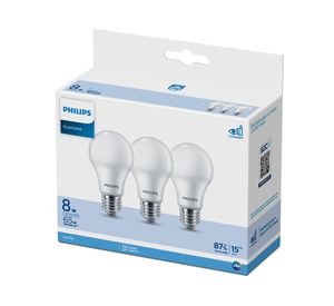Ampolleta led 8W E27 luz fría EcoHome 3 un