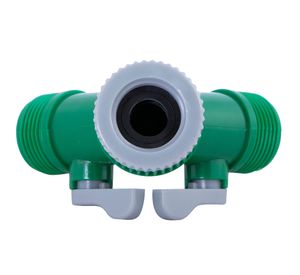 Adaptador de 2 vías con válvula plástico. Roots