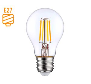 Ampolleta 8W E27 luz cálida A60 Filamento