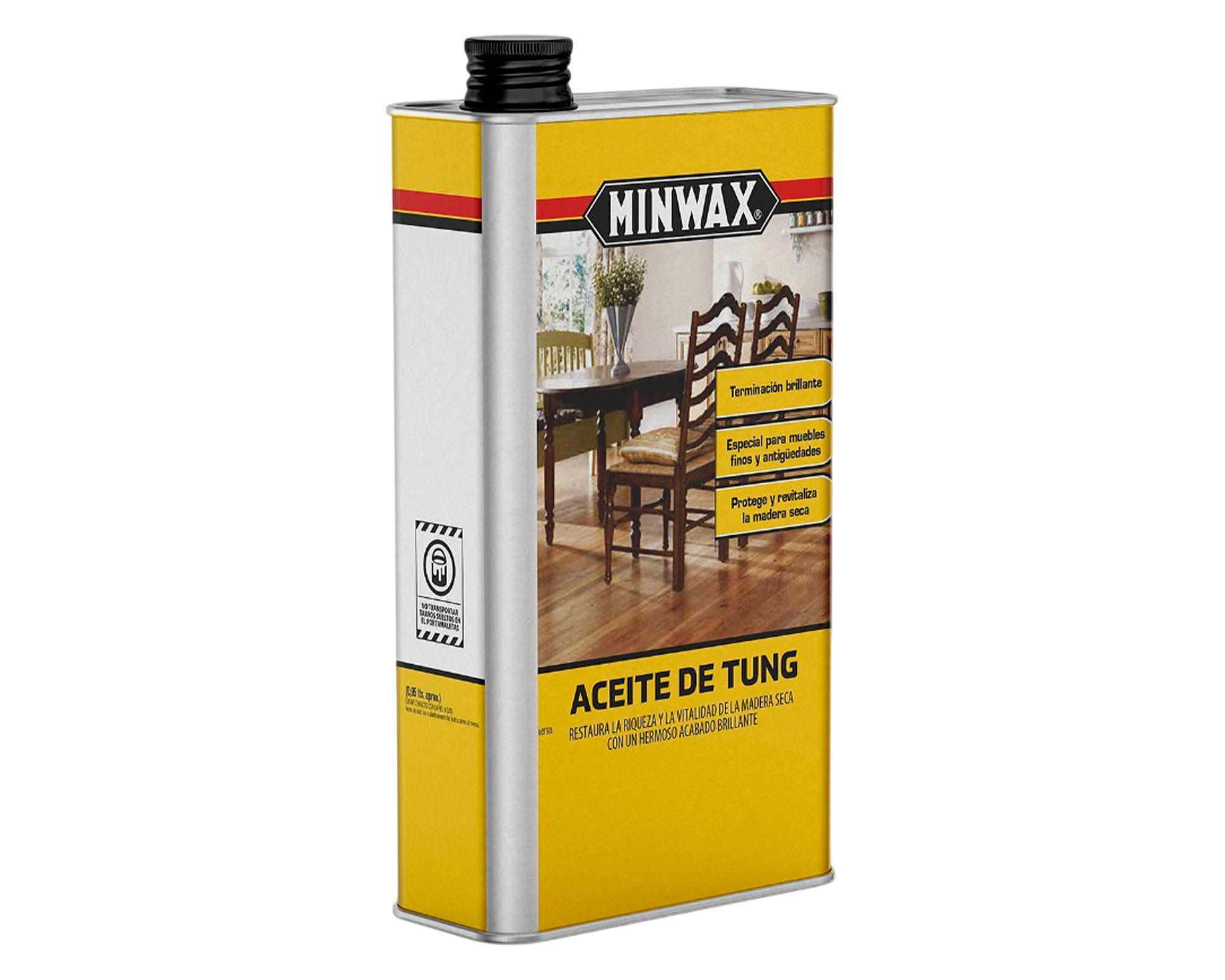 Aceite de Tung 1/4 galón transparente brillante Minwax