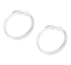 Set ganchos cortina 6x6 cm transparente 12 unidades Cotidiana