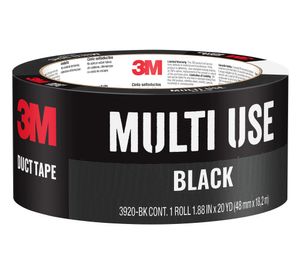 Cinta de tela&nbsp;duct tape Multiusos 48 mm x 18.2 m&nbsp;negro