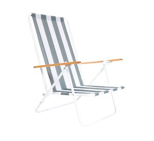 Silla de playa plegable Confort líneas verde