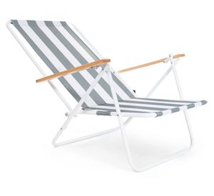 Silla de playa plegable Confort líneas verde