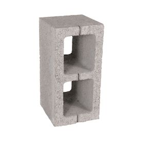 Bloque de hormigón 19x19x39 cm liso Grau